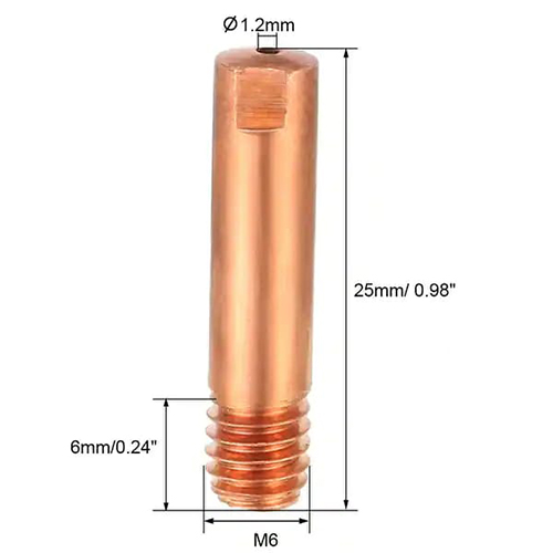 thumbnail image 2 of USAWELD 10-Pack .023" HTP 15 Series Flex Neck MIG Welder Contact Tips – 180 Amp 2 of 6